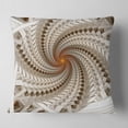 thumbnail image 2 of Designart White Fractal Spiral Pattern - Abstract Throw Pillow - 18x18, 2 of 5