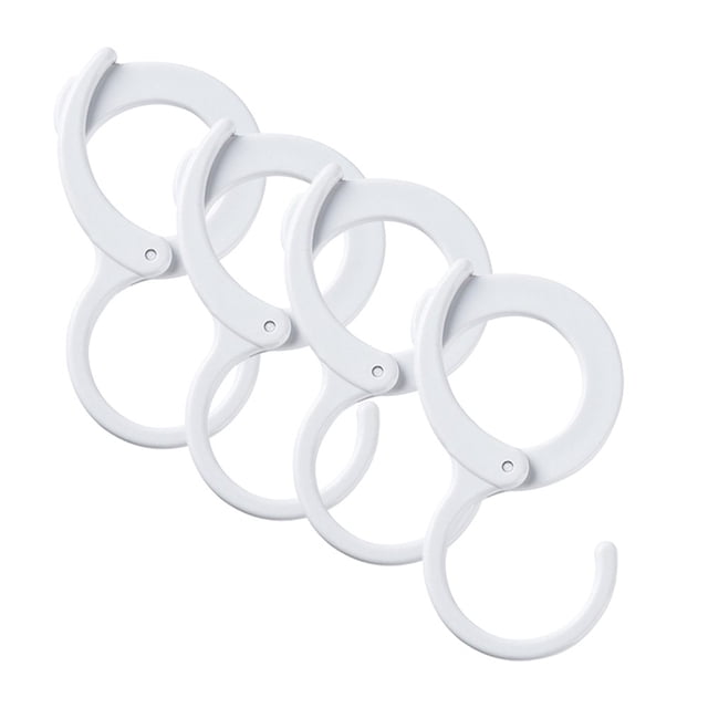 Punch-free S-Shaped Hooks | 4/6/10pcs Multifunctional Card Position Hook for Wardrobe Closet | Removable S Hook Anti-Drop Household Snap Ring