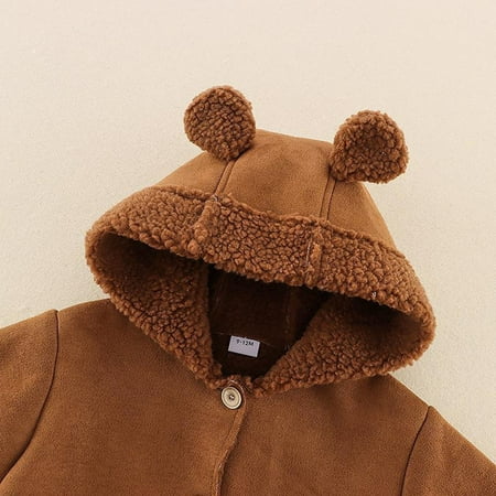 

kpoplk Baby Boy Jacket Kids Winter Shiny Puffer Jacket with Detachable Hood Magic Sticky Insulated Parka Anorak Coat Waterproof Outwear(Coffee)