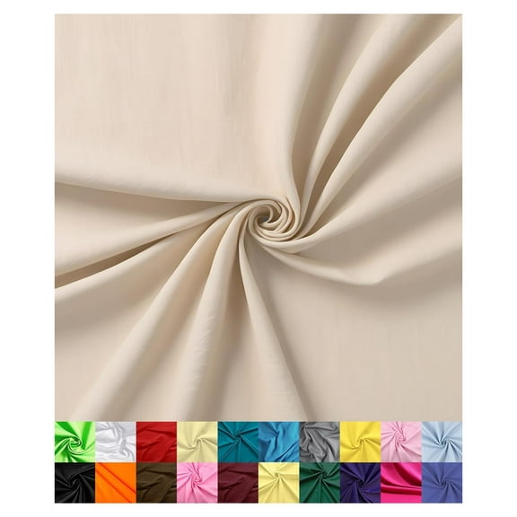 | Cotton Fabric for Sewing | Broadcloth Fabric | by The Yard | 60" Wide Roll | Lightweight, Breathable | Lining, Home Textile, Skirts, Tote Bags (, 3 Yard) Khaki