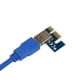 thumbnail image 3 of Pci-E 1X A 16X Tarjeta De Adaptador Vertical Con Alimentación Mejorada Cable De Extensión Usb 3.0 Adaptador Cable De Alimentación Advancent EL015870-00, 3 of 5