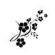 thumbnail image 1 of Injueey Etiqueta de la pared Vides de flores Extraíble Cómodo Papel tapiz liso Durabilidad negra Planta plana Accesorio para el hogar Vida Decoración del hogar Injueey HA077031-00B, 1 of 6