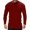 Wine, variant on Mens Fashion Casual Sports Fitness Outdoor Curved Solid Color Round Neck Long Sleeve T Shirt Top Comfy Tee Tshirts for Men