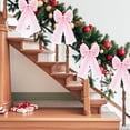 thumbnail image 4 of Tulle Bow,11.8x7.8 Inch Double Layer Tulle Christmas Bows,Soft Fabric Pre‑Formed Christmas Bow Knot,Decorative Sheer Ribbon Bow Decor,Coquette Tulle Holiday Bow Decoration for Party,Tree, 4 of 4