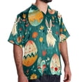 thumbnail image 2 of Easter Men's Short Sleeve Hawaiian Beach Poplin Shirt Casual Printed Button Down Summer Unisex Shirt, 2 of 6