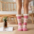 thumbnail image 5 of Odeerbi Christmas Socks Women Winter Thick Slipper Socks With Grippers Non Slip Warm Plush Socks Pink, 5 of 9
