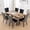 Black with Patterned Back, variant on Velvet Tufted Dining Chairs Set of 6, Upholstered Accent Chairs with Solid Wood Frame for Kitchen & Dining Room