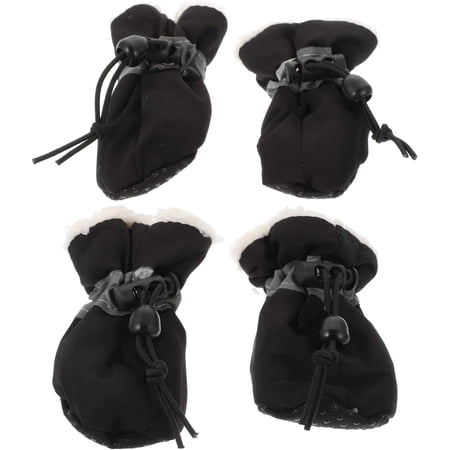 4pcs Pet Shoe Covers Botas para Shoe Bottom Protector Paws Warm Shoes Dog Socks Dog Snow Gear Pet Winter Shoes Cat Shoes Paw Protectors The Dog Pet Shoes