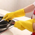 thumbnail image 2 of Cleaning Glove, Household Dish-Washing Washing Clothes Rubber Gloves Latex Waterproof Housework Gloves, 2 of 11