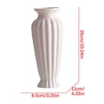 thumbnail image 3 of Modern White Ceramic Vase for Home Decor – 7.6–10 Inch Matte Cylindrical Flower Vase for Living Room, Table Centerpiece, Pampas Grass & Dried Flowers, 3 of 9