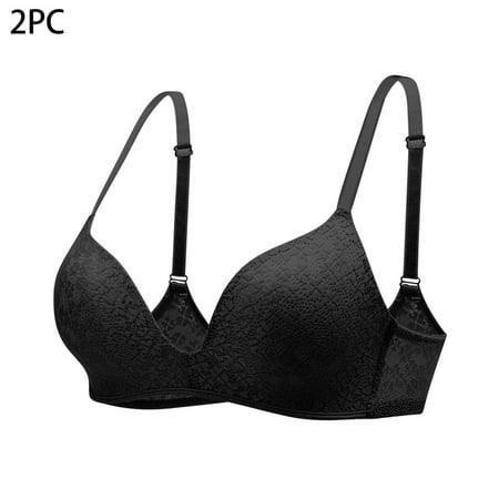 Mrat Womens Underwire Sports Bra Women Steel Free Bra Lace Breathable Gathering Thin Triangular Cup Girl Underwear Small Bra Bras Women Lifting Bras for Breasts S-967 Black S