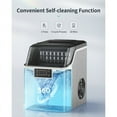 Ecozy 44lbs Countertop Ice Maker, Quiet and Self Cleaning, Ideal for