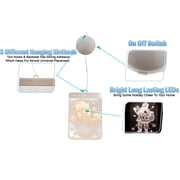 3D Acrylic Christmas Window Light Decorations - Hanging Decor With Icicle Strings : Santa, Snowflake, Snowman,Tree & Bells - Holiday Ornament Curtain Lights - Battery 5PC Set