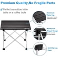 thumbnail image 5 of Portable camping table, lightweight folding table with aluminum tabletop and carrying bag, easy to carry, perfect for outdoor, picnic, cooking, beach, 5 of 5