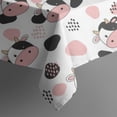 thumbnail image 5 of White Cow Black Spot Geometric Pattern Square Tablecloth,Waterproof Square Table Cover,Wipeable Spillproof Washable Table Cover for Home Kitchen Party Decor 42"X42"(107x107cm), 5 of 6