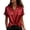 Red, variant on Women's French Style Satin Button Down Short Sleeve Blouse, Turn Down Collar Casual Shirt for Summer Daily Wear, Elegant and Breathable, Lightweight Fabric Black XXL