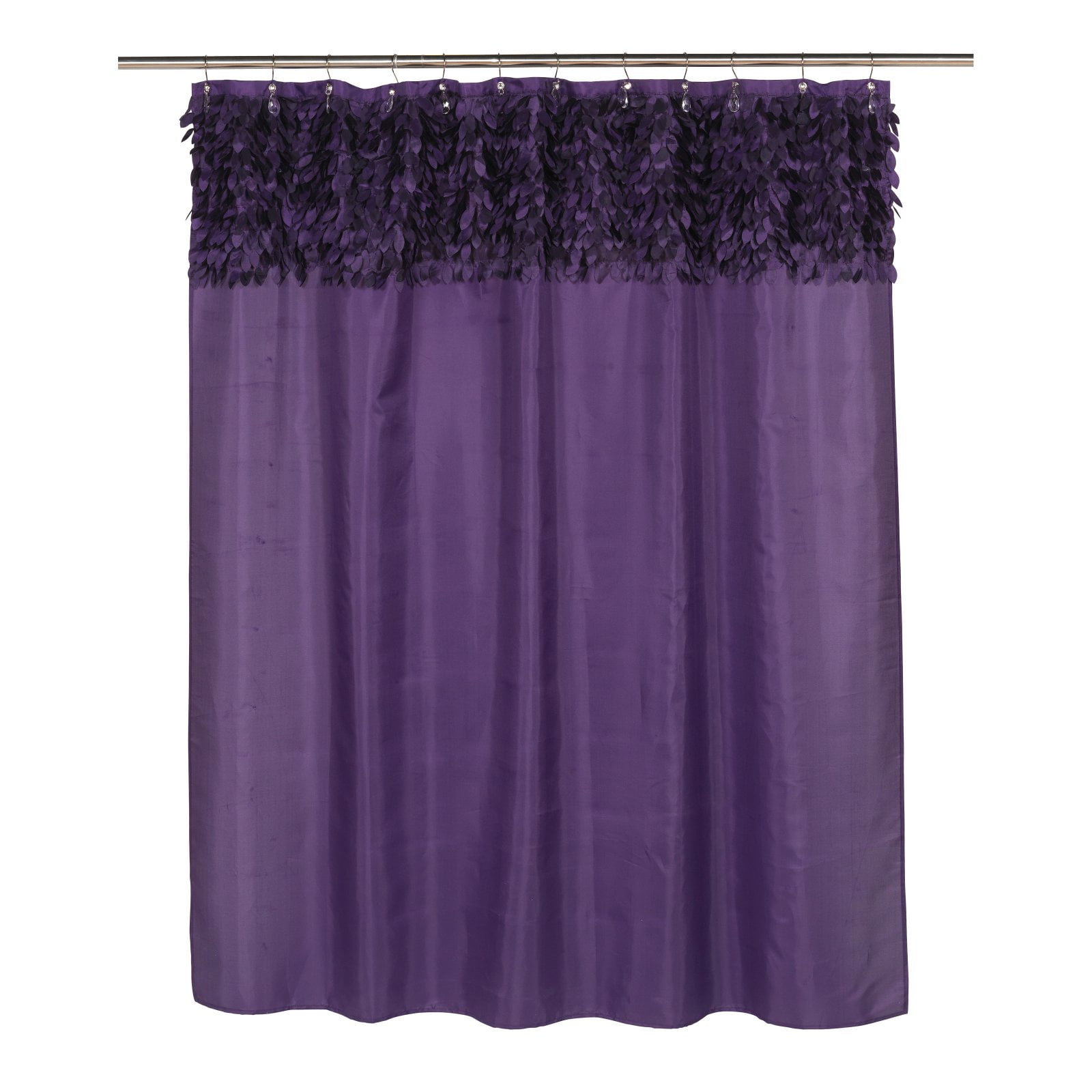 "Jasmine" Fabric Shower Curtain in Purple