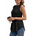 thumbnail image 2 of MOYIKO Tank Tops for Women Crew Neck Loose Fit Sleeveless Top Summer Clothes Womens Tunic Tops, 2 of 7