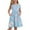 #A35-Blue, variant on XADYUY Girls Dresses Twirly A-Line Short Sleeve T-Shirt Dresses Floral Basic Crew Neck Swing Sundresses with Pockets for 4-14t Kids,Pink 2-3 Years