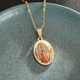 thumbnail image 6 of Vintage Golden Virgin Mary Oval Pendant Necklace, Best Christmas Gift for Women, Men, Girlfriend, Boyfriend, 6 of 8