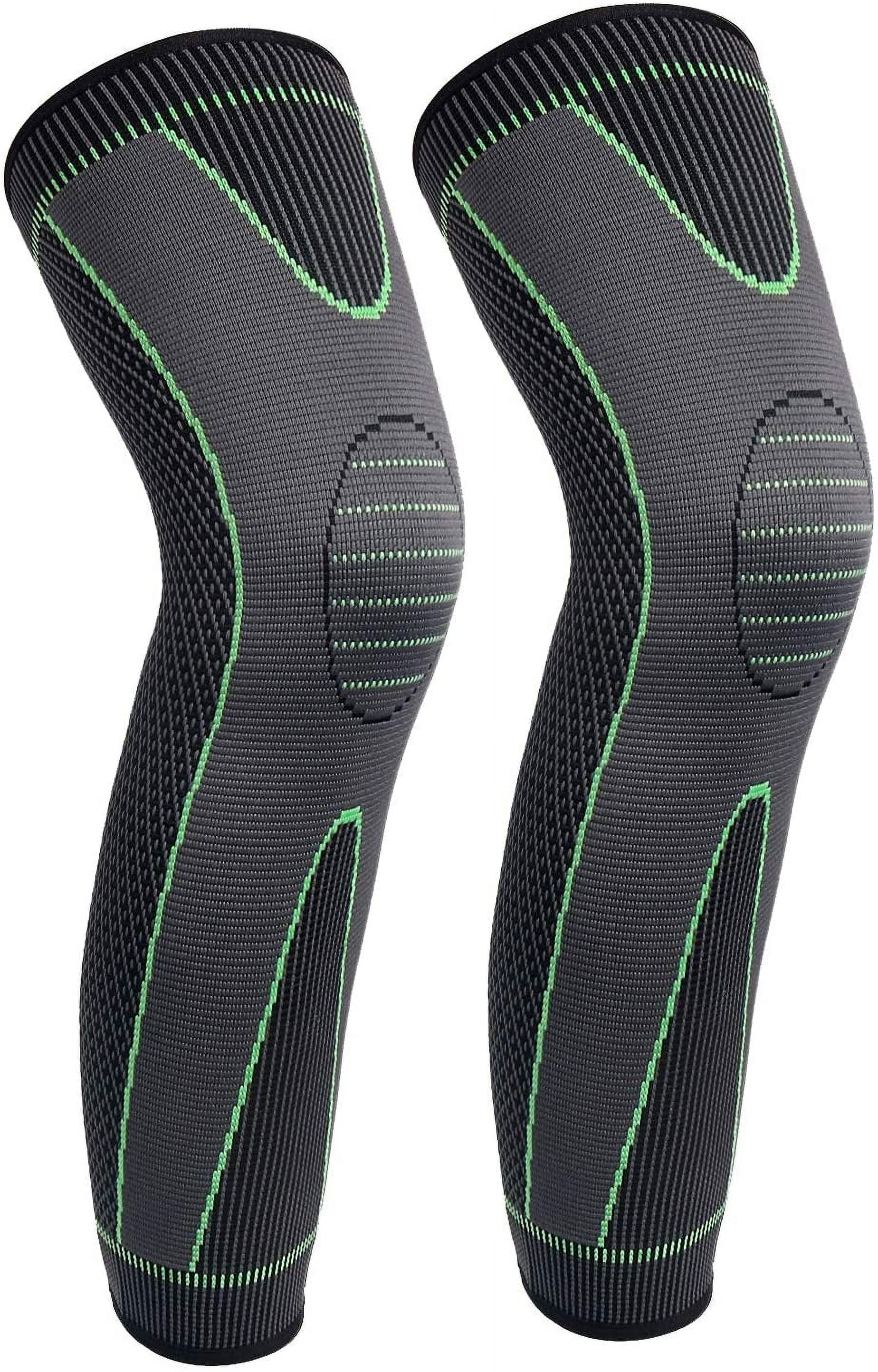 Les Manches Longues de Jambe de Compression Protègent la Jambe, pour le Basket-Ball de Femmes d'Homme, le Football de Sport de Cyclisme d'Arthrite, Réduisent des Varices et le Gonflement des Jambes (Paire)