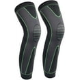 thumbnail image 1 of Manchons de Jambe Complets Longs Manchon de Compression pour Jambe Manchons de Genou Protège-Jambes, pour Homme Femme Basketball, Arthrite Cyclisme Sport Football, Réduit les Varices et l'Enflure des Jambes (Paire), 1 of 9