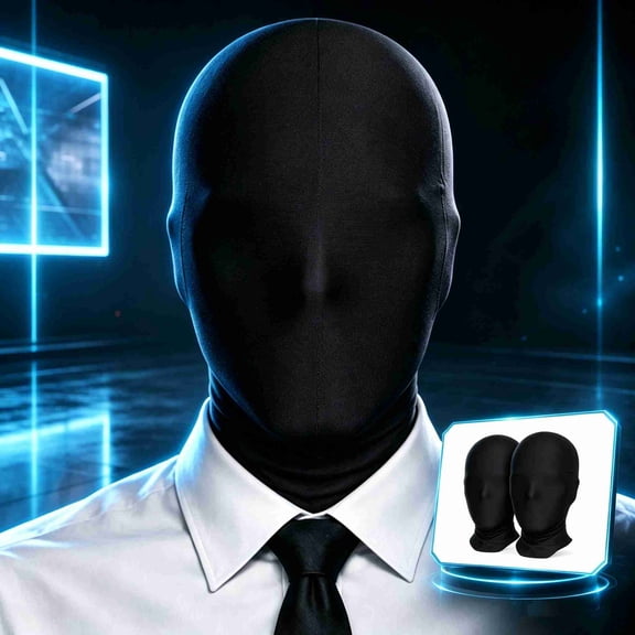 MODANU 2 Pack Full Face Mask Party Cosplay Spandex Hood for Unisex, Black
