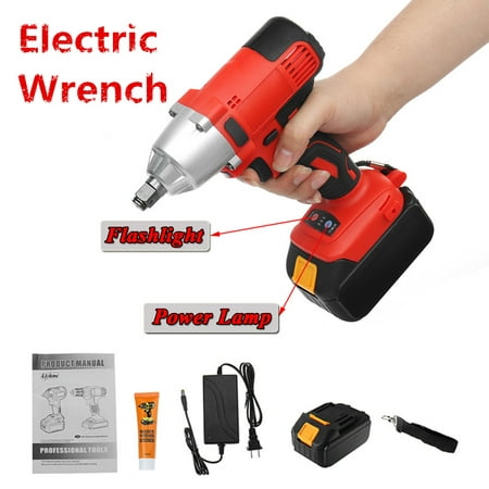 21V Li-Ion Battery 13800mAh Electric Impact Wrench Cordless Battery Torque Drill Tool With Sockets Heavy