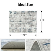 SIXHOME 8x10 Area Rugs for Living Room Modern Abstract Area Rugs Machine Washable Rugs Soft Neutral Carpet Rugs for Bedroom Dining Room Office Playroom Aesthetic Home Decor Non Slip Rug Navy Blue