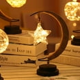 thumbnail image 1 of Feltree Moon Star USB Night Light - Decorative Iron Craft LED Table Lamp with Dimmable Touch Control & Warm Atmosphere Creation, 1 of 8