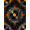 Orange Blue Black, Pattern 1, variant on Design&I 9'x12' Washable Area Rug Sleek Flatweave Pet Friendly Record Musical Vinyl Collage Overlapping Albums Melodic Theme for Master Suite, Under Bed