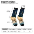thumbnail image 2 of Disketp Starry Sky Sleep White Bear Unisex Crew Socks Lightweight Breathable Ventilation Ankle Socks, Mid-calf socks for Daily, 2 of 6