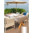 thumbnail image 5 of Outdoor Tablecloth with Umbrella Hole and Zipper, Brown Ombre Waterproof Patio Tablecloth for Dining 60''x84'', Modern Gradient Art Abstract Wipeable Table Cover for Picnic BBQ Party Patio, 5 of 9