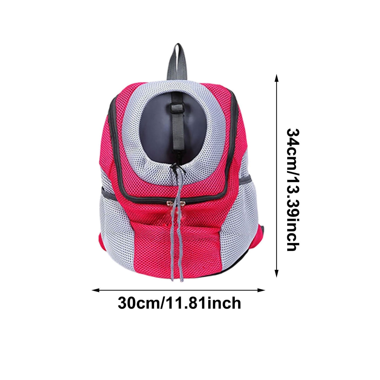 Breathable Pet Carrier Backpack, Head-Out Design Adjustable Dog Cat Backpack with Safety Belt, Mesh Ventilated Travel Backpack with Side Storage Pockets for Small Dogs Cats Outdoor Hiking(Black,S)