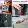 thumbnail image 5 of Leather Wristlet Keychain Car Key Chain Wristlet, 7" Key Fob Holder with D Ring and 2 Ring Gold Tone/Red, 5 of 6