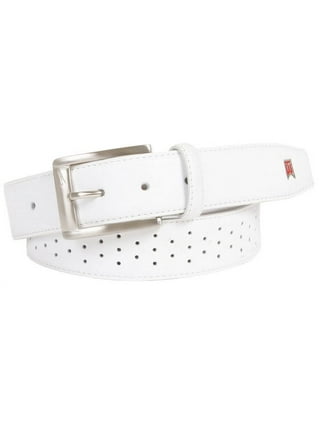 Nike Men's Golf G-Flex Mesh-backed Perforated Belt, White/Maroon CHOOSE SIZE