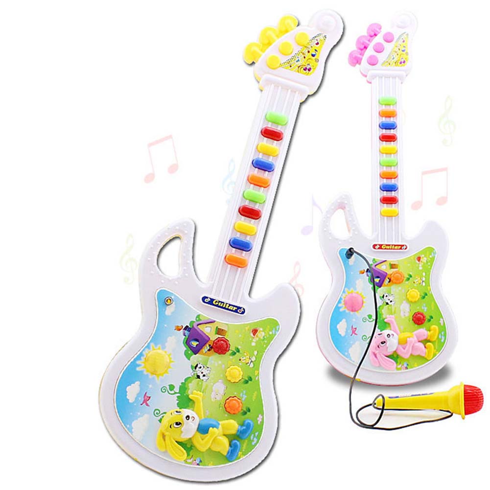Maxcozy Kid's Music Electric Guitar Girl Pretend Play Musical