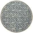 thumbnail image 1 of Safavieh Cambridge Collection CAM123G Handmade Moroccan Premium Wool Area Rug, 8' x 8' Round, Navy Blue / Ivory, 1 of 4