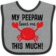 thumbnail image 3 of Inktastic My Peepaw Loves Me Boys or Girls Baby Bib, 3 of 4