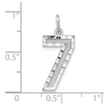 thumbnail image 2 of 925 Sterling Silver Solid Large Sparkle Cut Sport game Number 7 Charm Pendant Necklace Jewelry for Women, 2 of 6