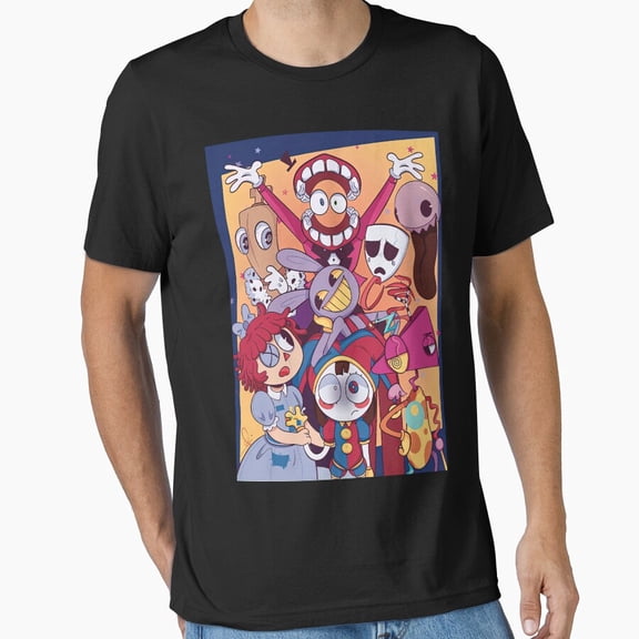 Digital Circus Inspired Core Characters Retro Edition Unisex T-Shirt, up to size 5XL