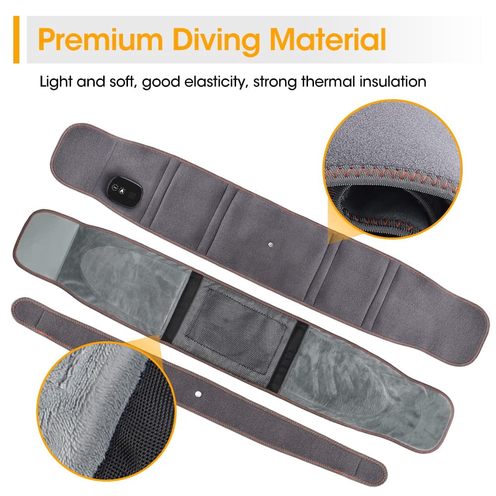 Sbomiaort Heating Pad Back Pain,Lower Back Massager with 3 Massage Modes, for Abdominal and Back Pain Relief