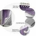 thumbnail image 5 of Shower Curtains Sets for Bathroom Decor Purple Grey White Wave StripesWaterproof Bathroom Curtain with Hooks,Abstract Geometric Linesfor Bathroom Decor,36x72IN, 5 of 7