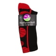 thumbnail image 2 of Crazy Basketball Logo Crew Socks (Black/Red, Medium), 2 of 2