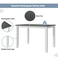 thumbnail image 3 of MAYEERTY Rustic Minimalist 5-Piece Dining Table Set with 4 X-Back Chairs, Gray – Perfect for Small Spaces, 3 of 9