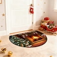 thumbnail image 3 of Decoraciones navideñas, adornos navideños, regalos navideños Alfombra navideña Puerta de entrada Felpudo semicircular Felpudo antideslizante absorbente para el hogar Felpudo a prueba de suciedad Felpu, 3 of 5