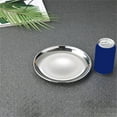 thumbnail image 4 of BMYJ Decorative Tray Small 7.8 Inch, Stainless Steel Storage Organizer Vanity Tray, Serving Tray, Plate for Towels, Dishes, Tea, Fruit, and Jewelry, Decorative Storage and Display Plate, 4 of 4
