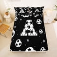 thumbnail image 5 of Erosebridal Letter A Monogrammed Full Size Sheets,White Black Bed Sheets For Kids Boys 4pcs, 5 of 6
