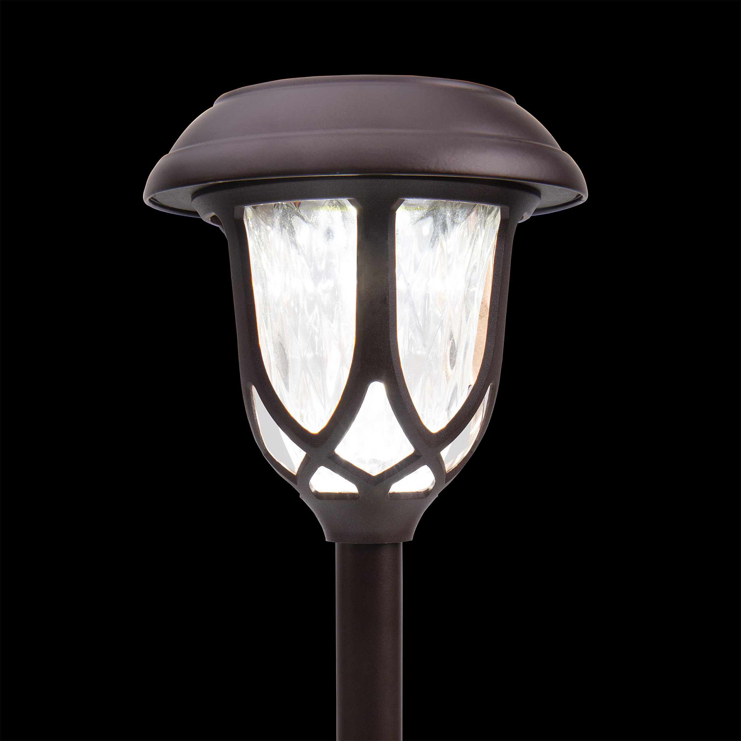 Alpine Corporation 17" Tall Super Bright High Lumen Outdoor Solar Powered Pathway Light Stakes, Bronze (Set of 2)