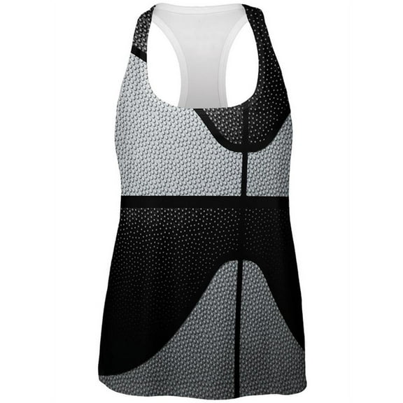Championship Basketball Silver and Black All Over Womens Work Out Tank Top Multi SM